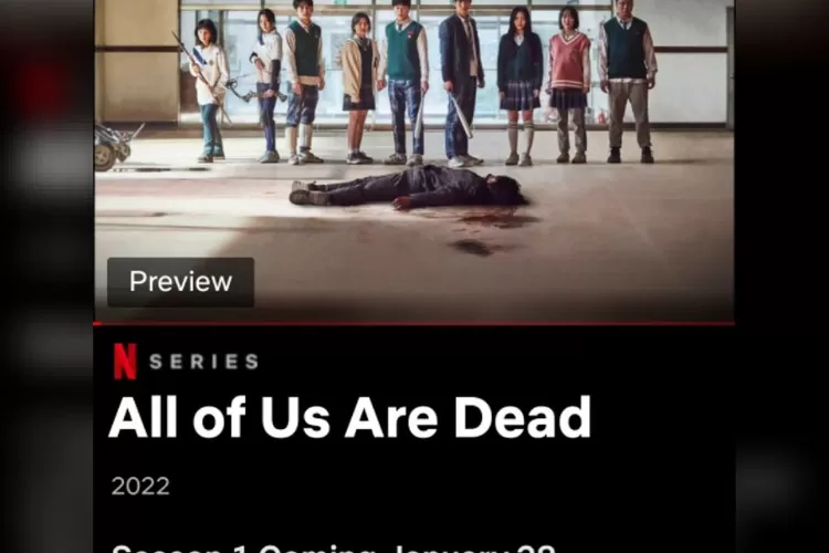 Cuplikan Poster Trailer Film Drama Horor Korea, All of Us Are Dead (Tangkapan Layar di Aplikasi Netflix Smartphone Android/Istimewa)