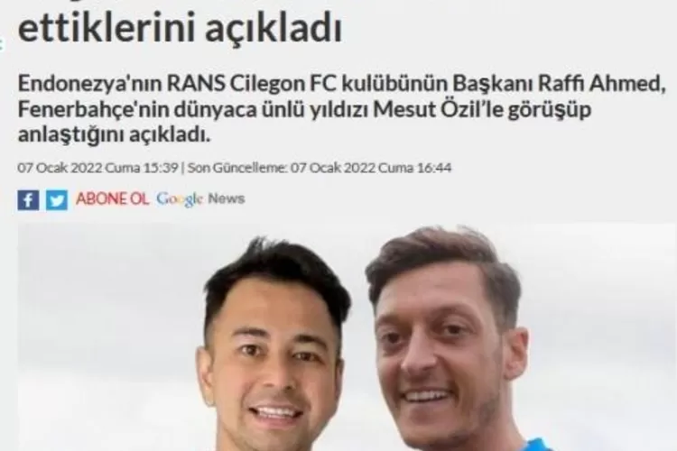Raffi Ahmad disebut incar Mesut Ozil (Foto: Istimewa)