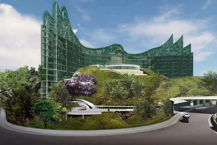 Desain istana kepresidenan di ibu kota baru karya Nyoman Nuarta, yang sudah disetujui Presiden Jokowi Foto: Dok. Nyoman Nuarta