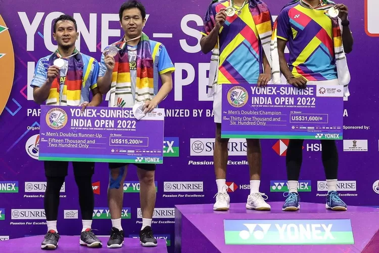Ganda Putra India Berhasil Menaklukkan Ahsan dan Hendra di Final India Open 2022 (ig @bwf.official)