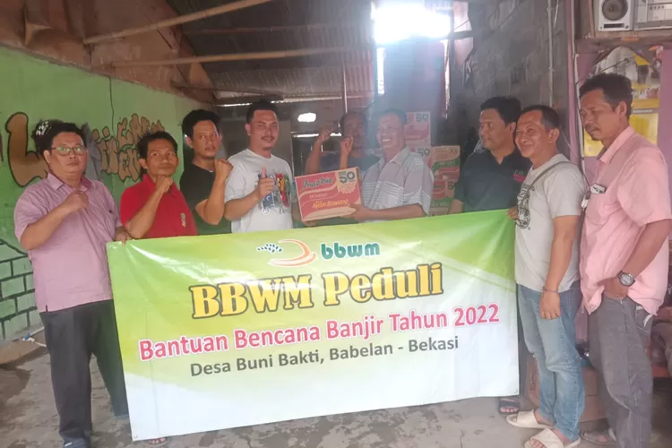 Bantuan logistik PT. BBWM disalurkan ke tiga desa di Kecamatan Babelan, Kabupaten Bekasi. (FOTI: BBWM)