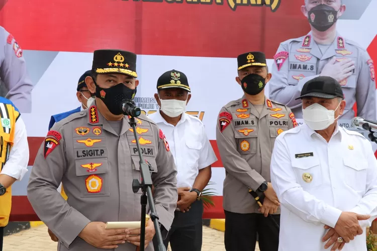Kapolri Jenderal Pol Listyo Sigit Prabowo meninjau calon Ibukota Negara di Kalimantan Timur. (Sadono)