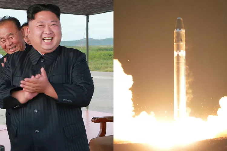 Presiden Korea Utara Kim Jong-un tertawa gembira ketika uji coba rudal hipersonik berlangsung sukses (Skynews)