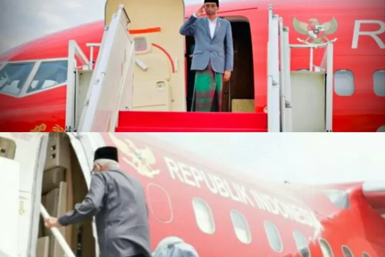 Presiden Jokowi dan Wapres Maruf Amin bertolak ke Balikpapan. (Kolase BPMI Setpres dan Setwapres RI.)
