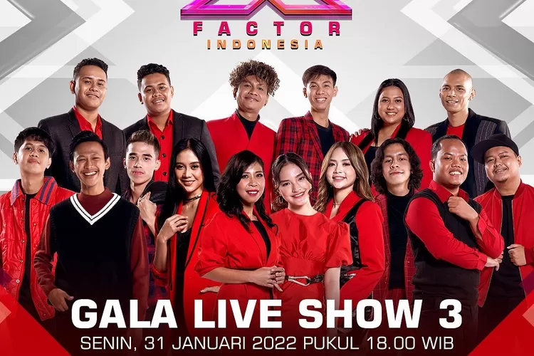 12 kontestan akan tampil di Gala Live Show 3 X Factor Indonesia 2021. (Instagram @xfactoridofficial)