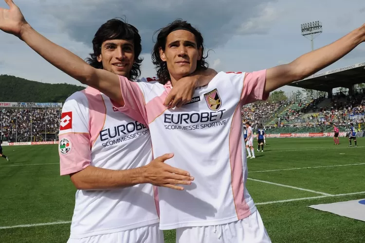 Javier Pastore dan Edinson Cavani saat memperkuat Palermo
