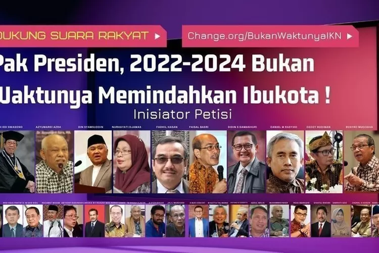 Sejumlah tokoh membuat petisi penolakan pemindahan Ibu Kota Negara.