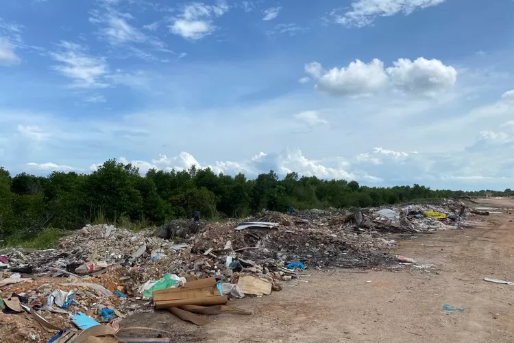 Tempat pembuangan sampah dan limbah di samping perumahan Taman Anugerah, Kelurahan Tembesi, Kecamatan Sagulung. (dedi/haluankepri.com)