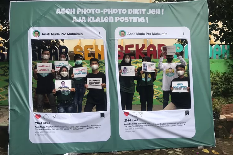 Anak Muda Pro Muhaimin (AMPM) Kota Cirebon melakukan deklarasi mendukung Muhaimin Iskandar di Pilpres 2024