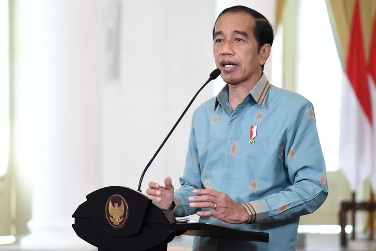 Presiden Jokowi dalam sambutannya secara virtual pada acara puncak peringatan Hari Pers Nasional, dari Istana Kepresidenan Bogor, Rabu, 9 Februari 2022.  (ayobogor.com/Lukas - Biro Pers Sekretariat Presiden)