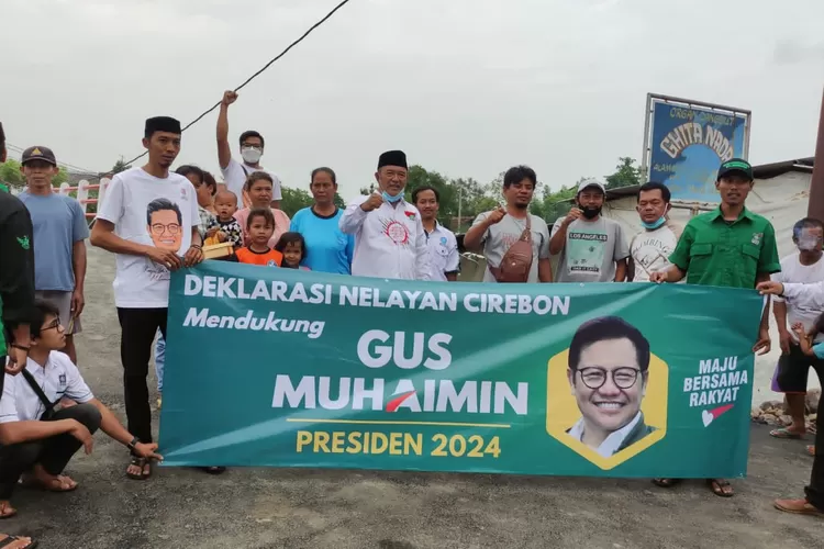 Nelayan di Suranenggala, Kabupaten Cirebon mendukung Gus Muhaimin sebagai Capres 2024.