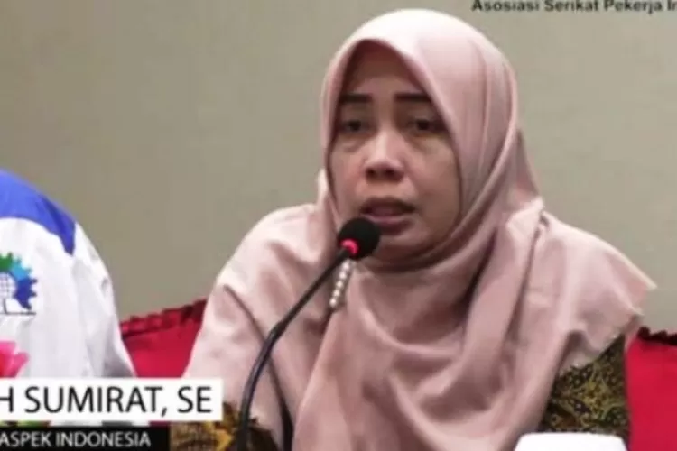 Ketua Umum Asosiasi Serikat Pekerja Indonesia (ASPEK Indonesia) Mirah Sumirat. (telusur.co.id)