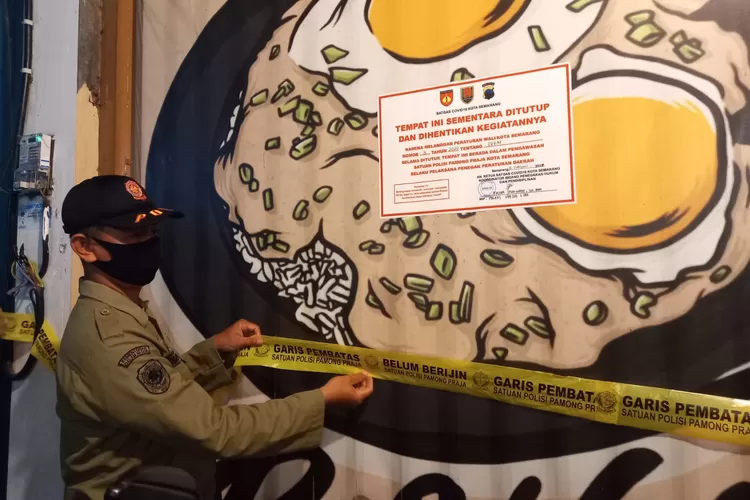 Tak Patuhi Prokes, 12 Tempat Usaha Ini Disegel Satpol PP Kota Semarang