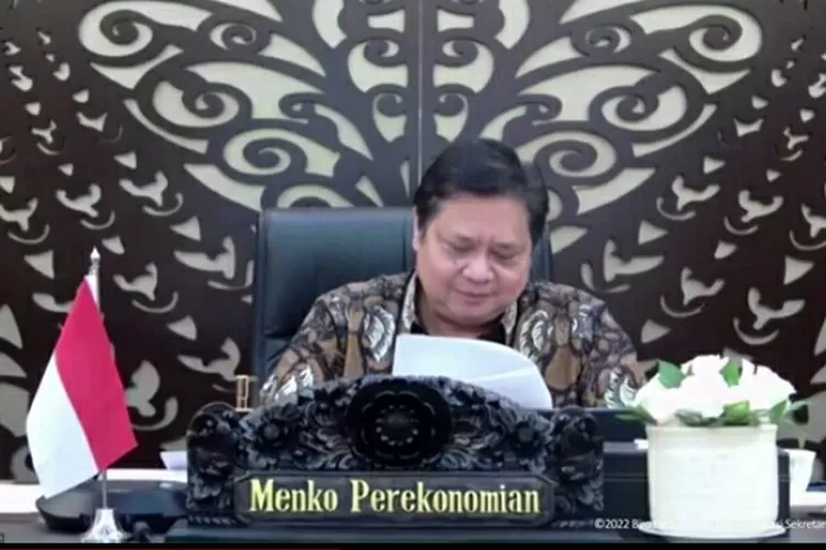 Menko Airlangga Hartarto. (YouTube Sekretariat Presiden.)