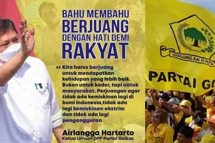 Ketua Umum Airlangga Hartarto bersama Partai Golkar berkibar karena mampu melanjutkan pembangunan dalam alam nasionalis religius (Ist)
