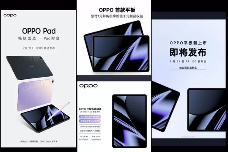 Tampilan Desain Tablet yang Diduga adalah Oppo Pad ((Tangkapan Layar Postingan Twitter Akun @MayankkumarYT))