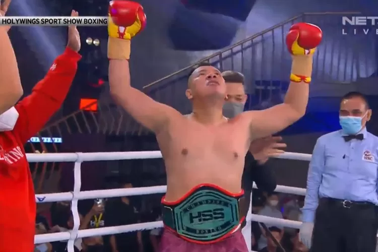 Vicky Prasetyo Memenangkan Pertandingan  TInju (Tangkap Layar Net TV)