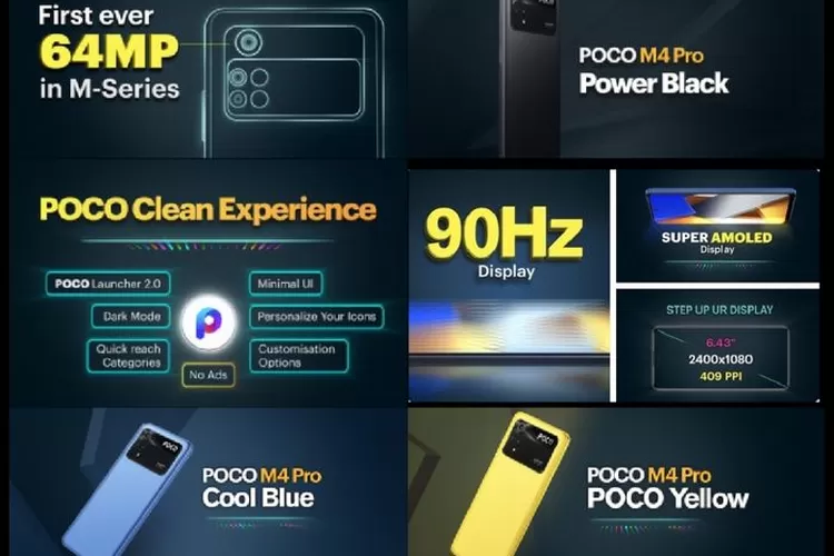 Tampilan Desain dan Spesifikasi HP Poco M4 Pro 4G yang Akan Segera Dirilis (Tangkapan Layar Akun Twitter Resmi @IndiaPOCO)