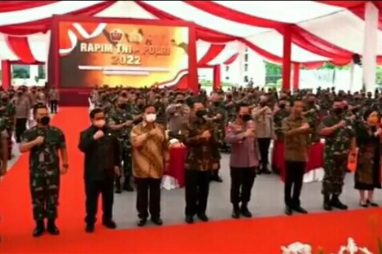 Presiden Jokowi saat menghadiri Rapim TNI-Polri. (Screenshot YouTube Sekretariat Presiden.)