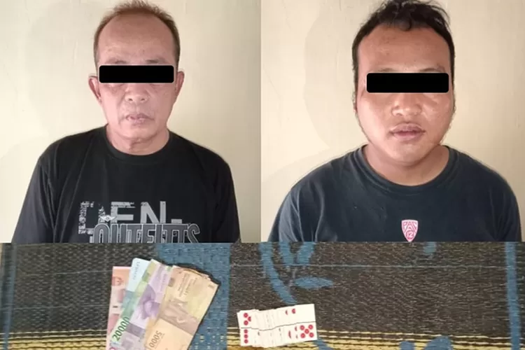 Polisi Temanggung menangkap dua pria yang berjudi di kandang merpati.  (Foto: Dok Polres Temanggung)