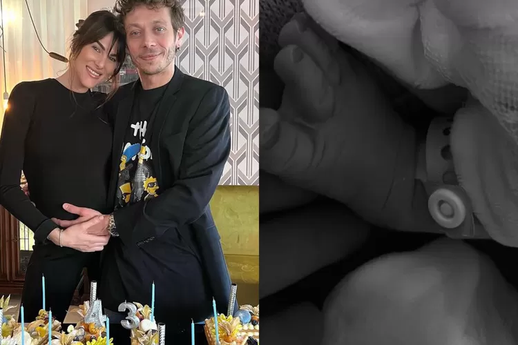 Pembalap Valentino Rossi dikaruniai anak pertama pada 4 Maret 2022 (akun instagram Valentino Rossi @valeyellow46 )