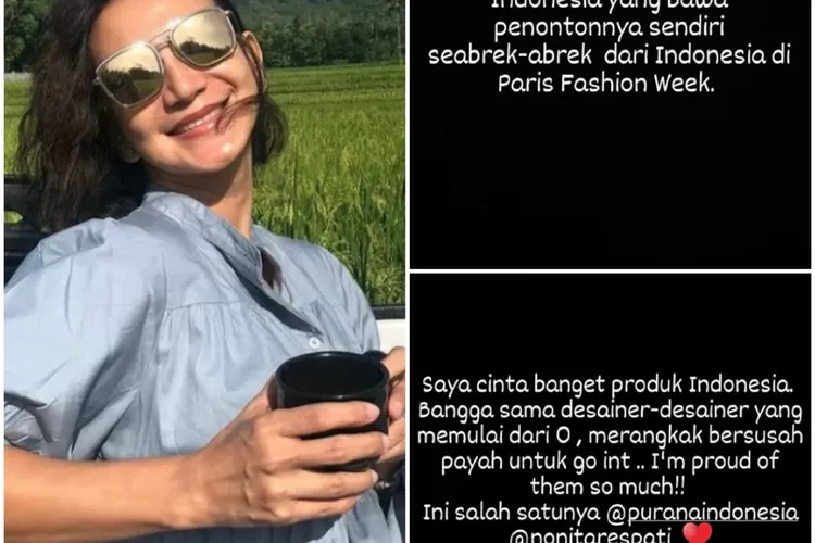 Wanda Hamidah menyoroti desainer Indonesia yang membawa peneonton sendiri dalam mengikuti Paris Fashion Weeks (Instagram @wanda_hamidah)