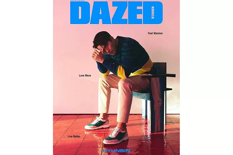 Foto Hyun Bin hiasi cover Majalah Dazed Korea.  (Foto: Instagram @dazedkorea)