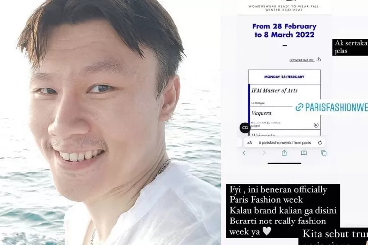 Paris Fashion Week (Gorajuara/dok: Instagram Story/@mrluckyheng)