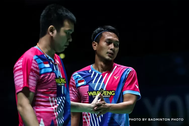 4 Ganda Putra Indonesia ini berhasil yang melaju ke perempat final All England 2022. (Instagram @badminton.ina)