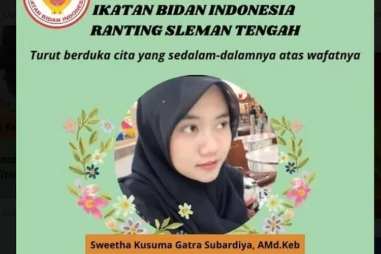 Ucapan Duka dari Sweetha Kusuma (Dok. Ikatan Bidan Indonesia Ranting Sleman Tengah)
