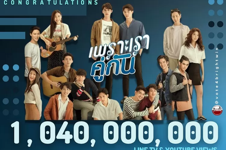 Drama BL Thailand 2Gether di Tonton Total 1 Miliar Kali di Line TV dan Youtube Sejak Ditayangkan Tahun 2020 (Twitter.com/@Vote4BrightWin)