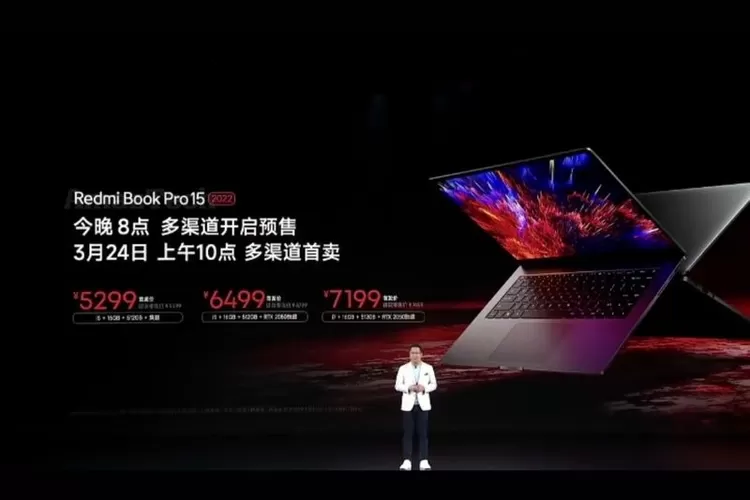Pengumuman Harga Resmi Laptop RedmiBook Pro 15 2022 Terbaru Besutan Xiaomi (Tangkapan Layar Video Channel YouTube AmazTech)