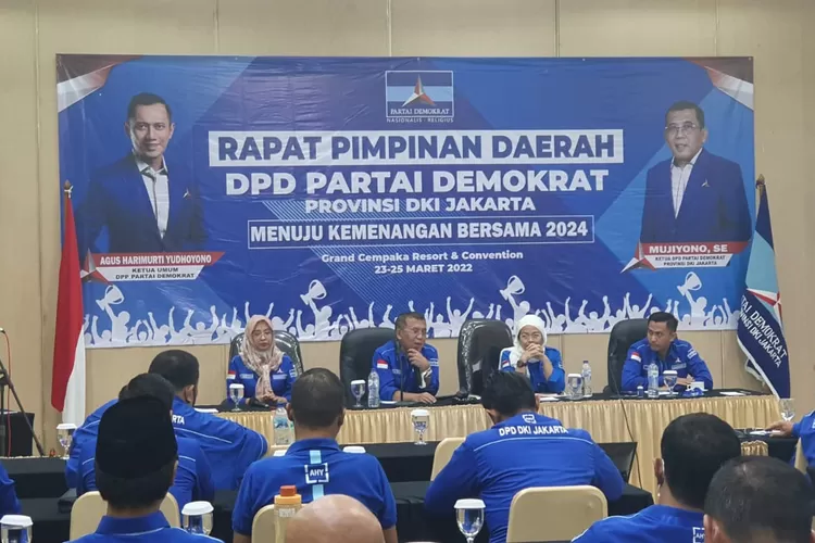 DPD Partai Demokrat DKI Jakarta menggelar Rapinda  pertama untuk menyusun program strategis pemenangan  Pemilu 2024 di Grand Cempaka, 23-25 Maret 2022 (Jakarta  DPD Partai Demokrat DKI )