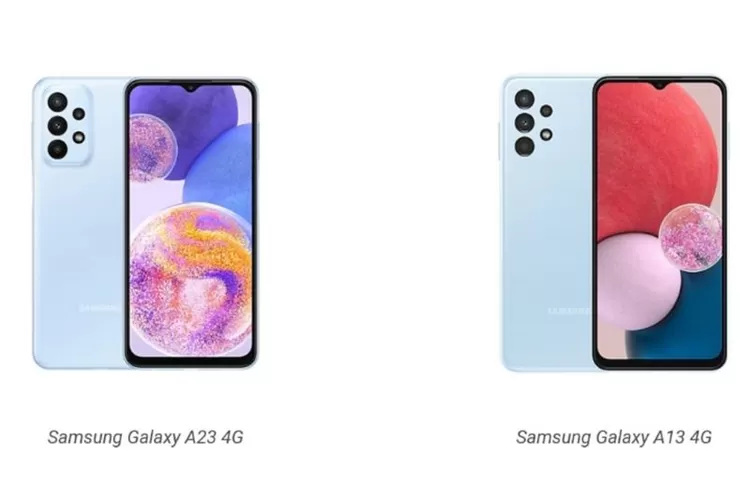 Penampilan Resmi dari HP Samsung Galaxy A13 4G dan Galaxy A23 4G (Tangkapan Layar Situs Gizmochina)