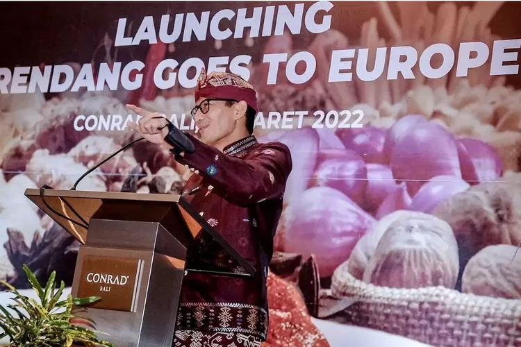 Sandiaga Uno saat membuka Program Rendang Goes to Europe