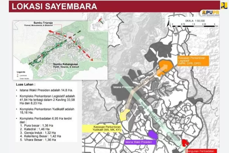 Lokasi Sayembara Konsep Perancangan Kawasan dan Bangunan Gedung di Ibu Kota Nusantara untuk Kompleks Istana Wakil Presiden, Kompleks Perkantoran Legislatif, Kompleks Perkantoran Yudikatif, serta Kompleks Peribadatan.  (ANTARA/HO-Kementerian PUPR)