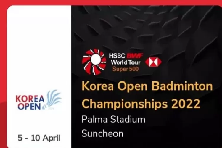 Daftar Pemain Badminton yang Withdrawn di Korea Open 2022 Mulai Berlangsung 5 April 2022 di Palma Stadium Suncheon (Instagram @koreaopen2022)