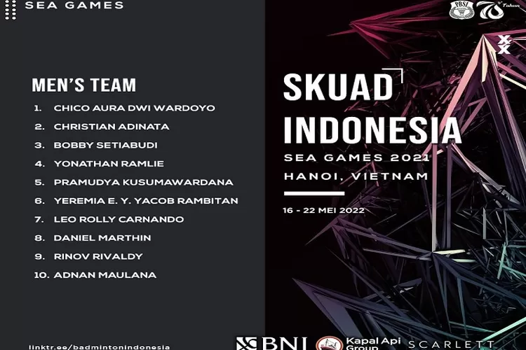 Daftar Skuad Badminton Indonesia di Sea Games Vietnam, Indonesia Incar 3 Emas Dari Badminton di Dominasi Para Pemain Muda (Instagram @badminton.ina)