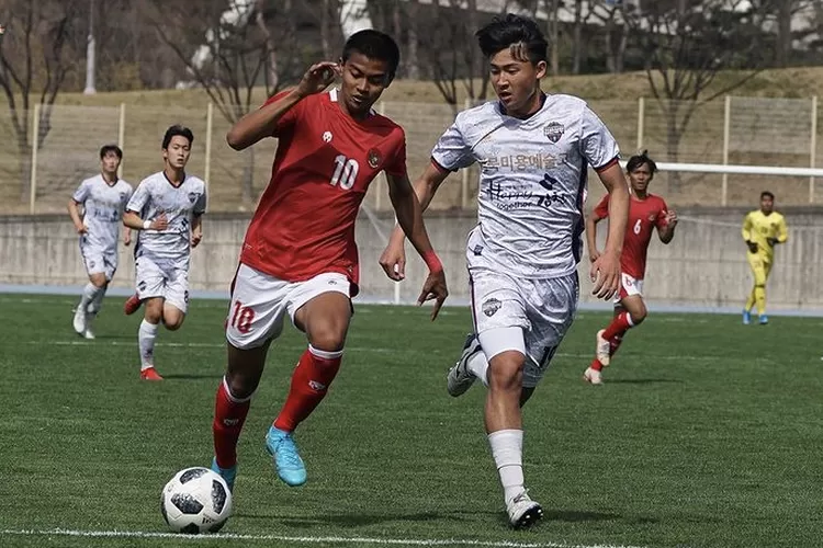 Timnas U-19 saat menahan imbang Gimcheon Sangmu FC (Instagram/ pssi)