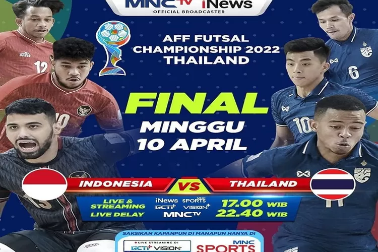  Link Live Streaming final AFF Futsal 2022 Indonesia Vs Thailand Tanggal 10 April 2022 Tayang Mulai Pukul 17.00 WIB (instagram /@federasifutsal_id)