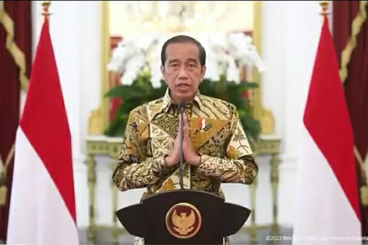 Presiden Jokowi mengucapkan Selamat Hari Suci Nyepi dan Tahun Baru Saka 1944. (Tangkapan layar YouTube Sekretariat Presiden.)