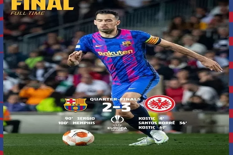 Hasil Pertandingan Barcelona Vs Eintracht Frankfurt Perempat Final Leg 2 Liga Europa,Barcelona Gagal Pada Pertandingan Tanggal 15 April 2022 (Instagram @fcbarcelona)