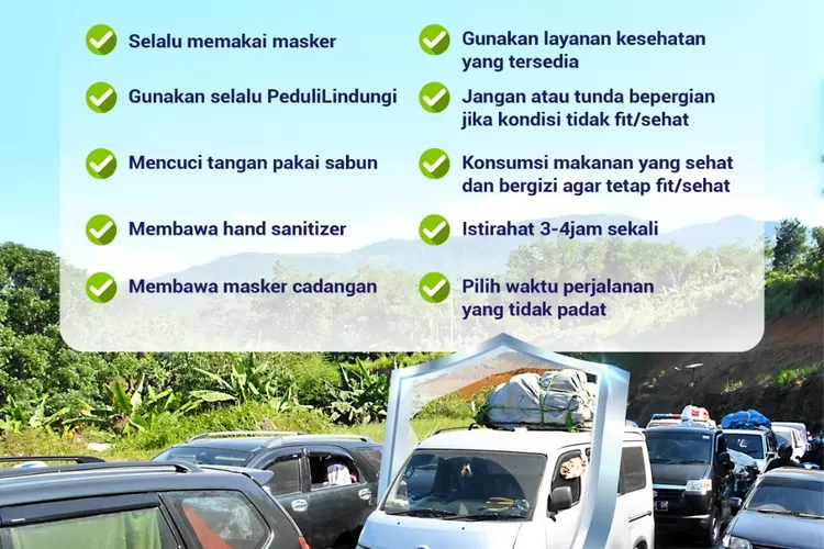 Agar mudik sehat dan selamat, terapkan prokes ketat. (laman covid19.go.id)