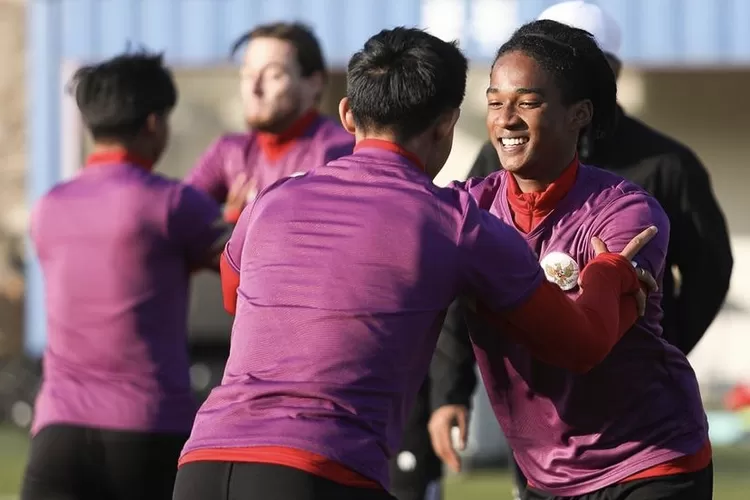 Timnas U-23 saat melakukan latihan di Haemaji Football Field, Korea Selatan (Instagram/ pssi)