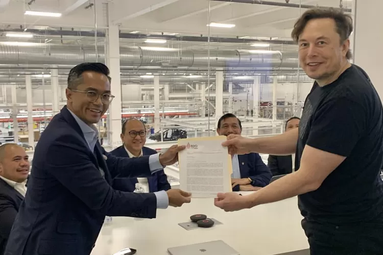 Elon Musk saat menerima delegasi Indonesia bahas Investasi (Instagram/ anindyabakrie)