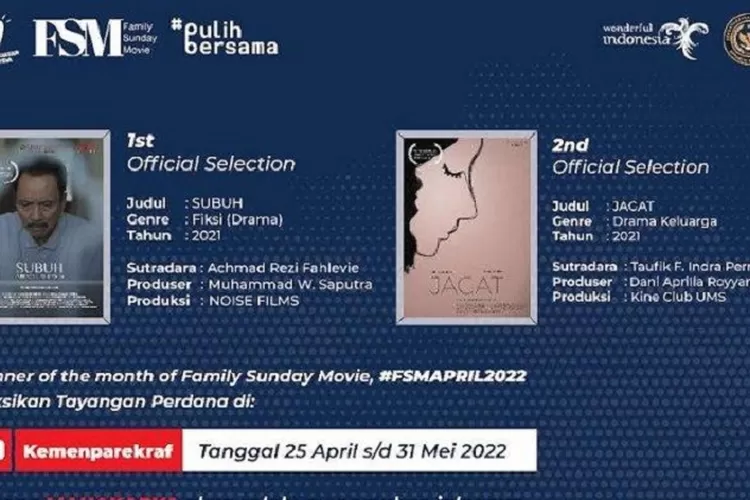 Film Subuh terpilih menjadi juara I dalam FSM periode April 2022 dan diumumkan secara daring oleh Sandiaga Uno. ( Foto: Dok BHP UMY.)