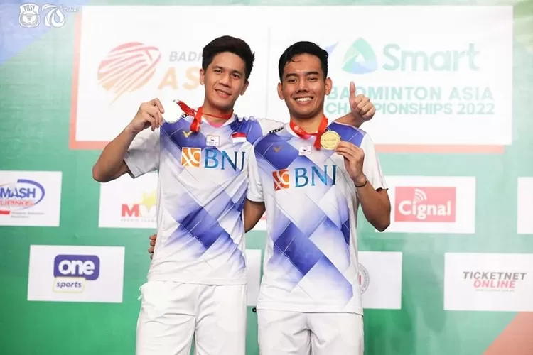 Hasil Pertandingan Final Badminton Asia Championship 2022,Ganda Putra Indonesia Juara Tanggal 1 Mei 2022 (instagram.com/@ badminton.ina)