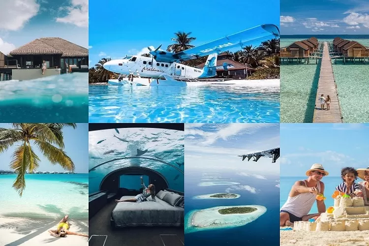 Destinasi Liburan di Maldives (Kolase  Instagram akun @visitmaldives)