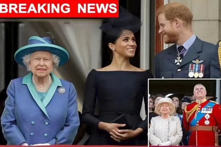 Ratu Elizabeth II bersama Meghan Markle dan Pangeran Harry ( Instagram akun @dailymail)