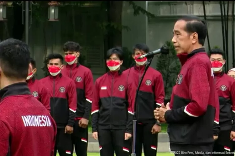 Presiden Jokowi melepas Kontingen SEA Games XXXI Indonesia ke Vietnam  (Tangkapan layar YouTube )